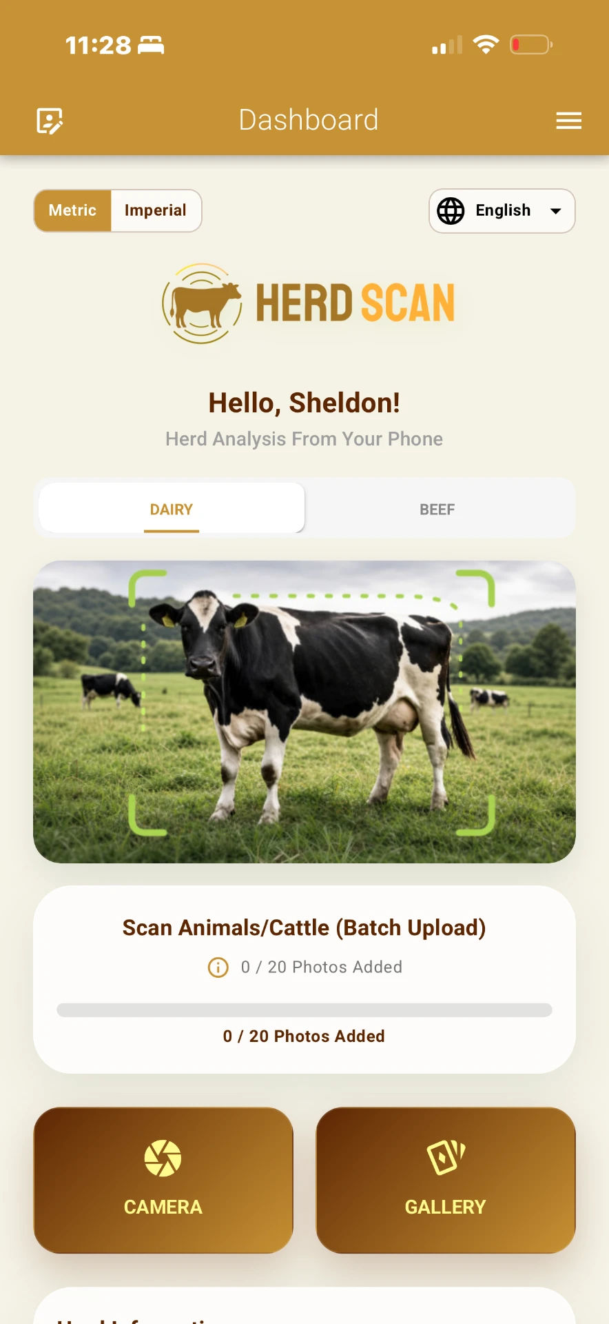 Herd Scan dashboard showing herd overview