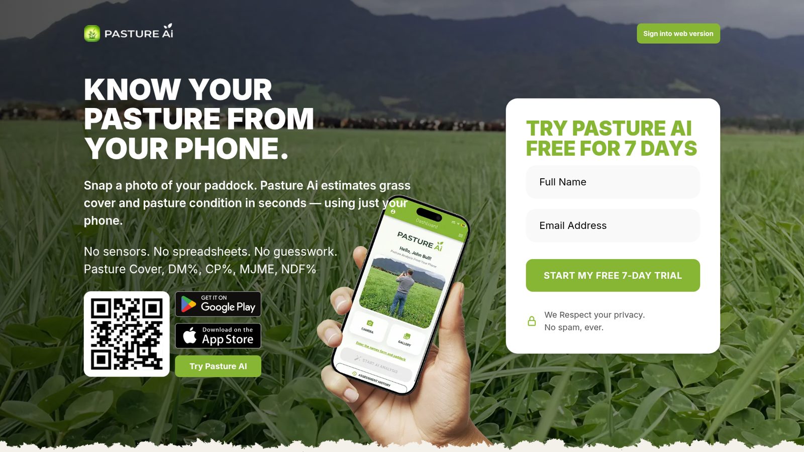 PastureAi — Know Your Pasture From Your Phone